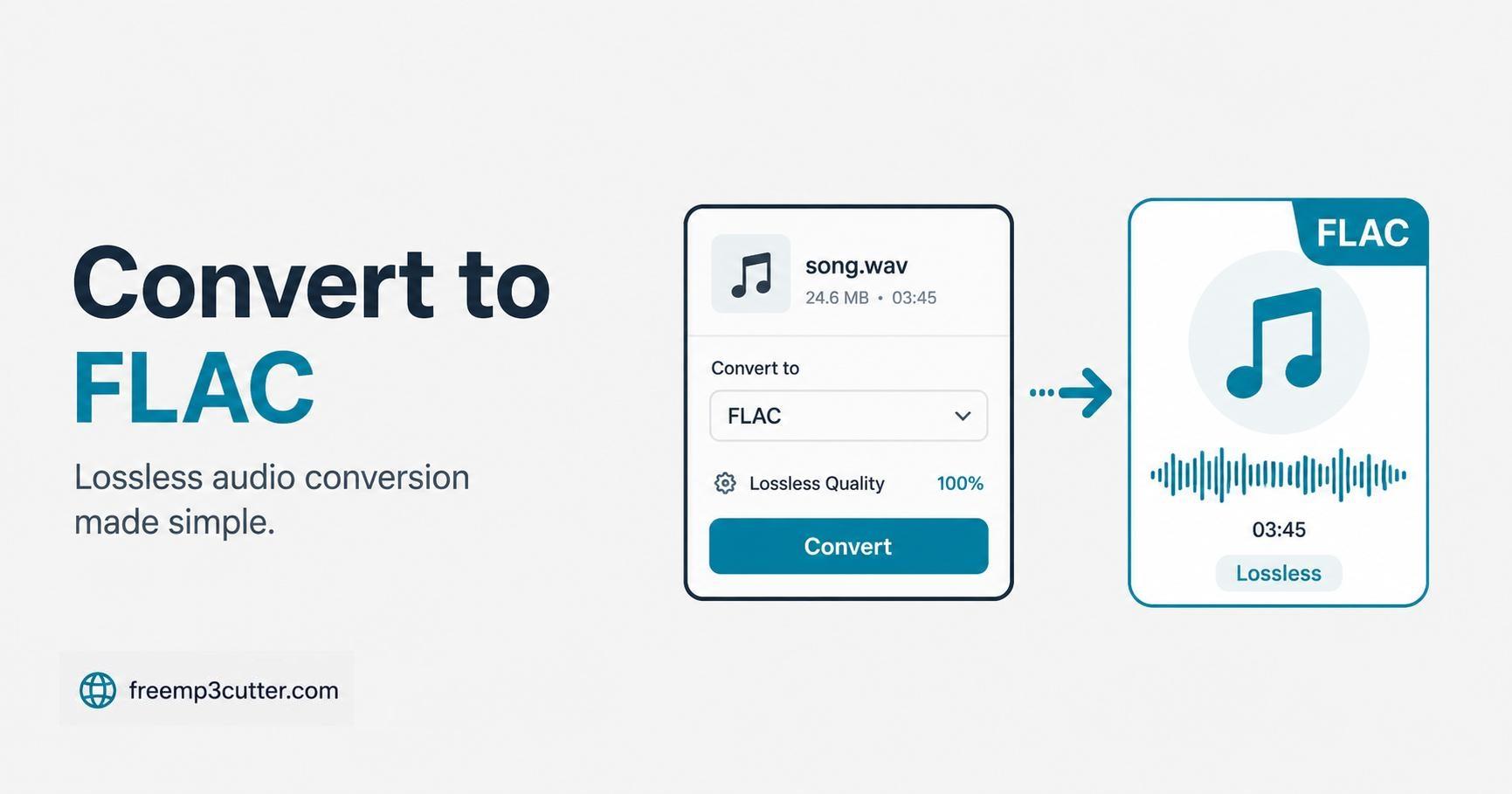 Convert Audio to FLAC Online illustration