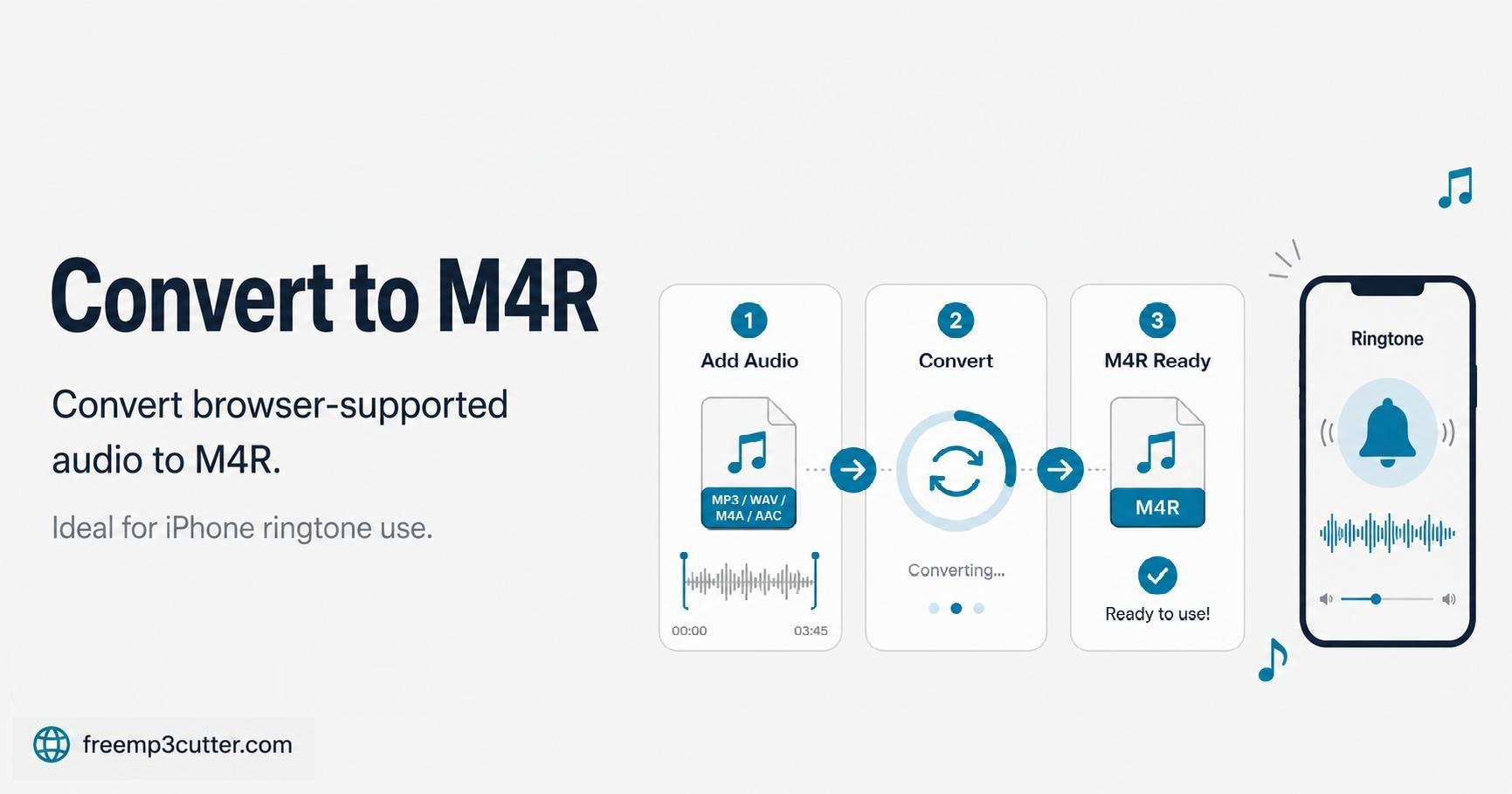 Convert Audio to M4R Online illustration